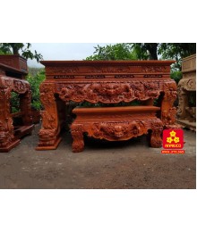 Bộ sập thờ bằng gỗ Hương Nam Phi