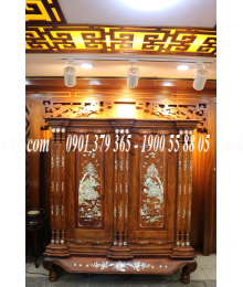 Tủ thờ gỗ Hương cao cấp, khảm trai 