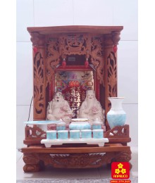 Mẫu bàn thờ Thần tài bằng gỗ