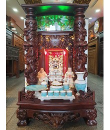 Mẫu bàn thờ Thần tài gỗ Cẩm Lai việt